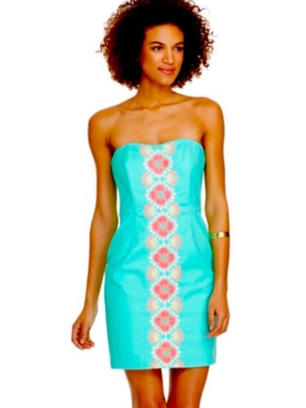 VINEYARD VINES Embellished 
Strapless Caribbean Floral Dress SZ: 4 NWOT